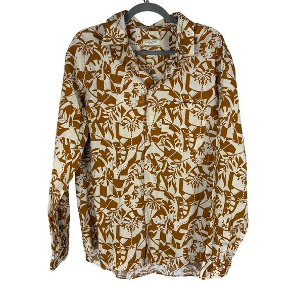 Tintoria Mattei Button Down Shirt Long Sleeve Tropical Vacation Resortwear M - Picture 1 of 7